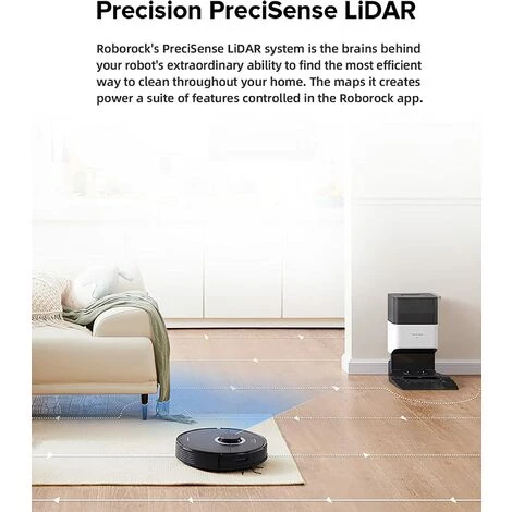 Roborock Q7 Max+ Schwarz - Saug�ro�bo�ter Mit Wisch�funk�ti�on & Ab�saug�sta�ti�onWiFi/Alexa/APP( Schwarz) – Bild 4