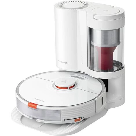 Roborock S7+ Roboter-Staubsauger Und Sonic Mop Mit Selbstleerendem Dock, Speichert Bis Zu 60 Tage Staub, Automatisch Anhebender Mop, Ultraschall-Teppicherkennung, 2500 Pa Saugleistung - Wei?