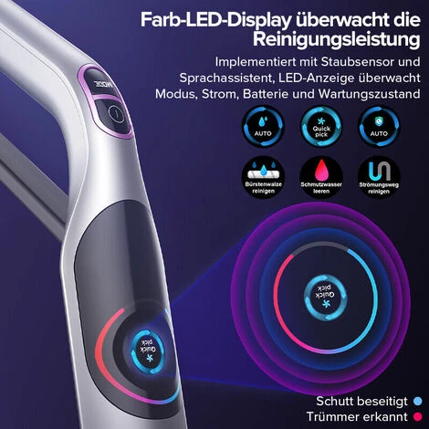Midea Eureka FC9 3-in-1 LED Akkusauger Kabelloser Nass-und Trockensauger Smart Waschsauger – Bild 3