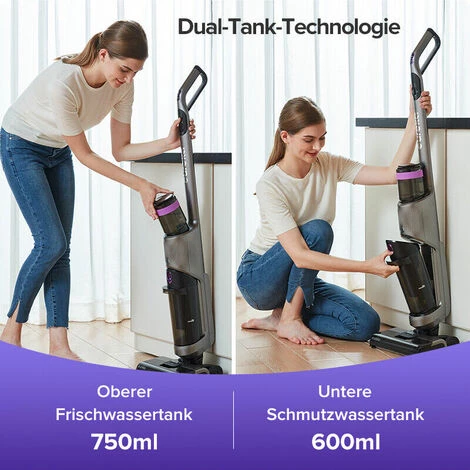 Midea Eureka FC9 3-in-1 LED Akkusauger Kabelloser Nass-und Trockensauger Smart Waschsauger – Bild 4