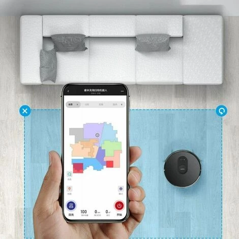 ROIDMI EVE Plus Saug- Und Wischroboter Mit Absaugstation (3L), 2700 Pa Laser Navigation Staubsauger Roboter WiFi/Alexa/APP F¨¹r Tierhaare, Teppiche, Hartb?den - Black – Bild 3