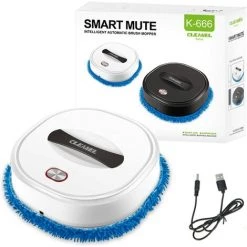 Roboter-Staubsauger, Intelligenter Boden-Trocken- Und Nass-Kehrroboter, 2-in-1-Saugen, Kehren Und Wischen, Schlanker, Leiser, Wiederaufladbarer USB-Roboter-Reiniger, Reinigt Hartboden Bis Teppich-Thsinde