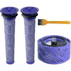 BF Post Motor V6 HEPA-Filter & 2 V6 V7 V8 Vakuum-Vorfilter, Dyson V6 Series Ersatzfilter-Kit, Staubsauger-Zubehör #DY-966912-03 (4 Stück)