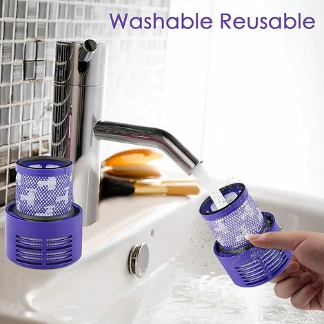WERKZEUGE 2er-Pack Waschbarer Filter Für Dyson V10 SV12 Cyclone Animal Absolute Total Clean Staubsauger Vergleiche Teilenummer 969082-01 – Bild 5