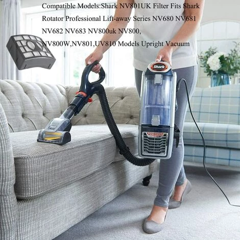 BENOBBY KIDS Ersatz-NZ801-Filterersatz F��r Shark NV681 NZ801UKT NV800uk NV800 NV800W NV801 UV810 Powered Upright Staubsauger, Schaum- Und Hepa-Filter Vergleich Mit Teilenummer XFF680 & XHF680" – Bild 5