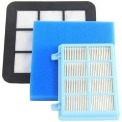 BENOBBY KIDS Waschbares Schaumstoff-Filterset F��r Philips Power Pro Compact FC9331/09, FC9332/09, FC8010/01, FC8010 Staubsauger