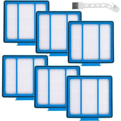 BENOBBY KIDS 6er-Pack Ersatzfilter F��r Shark IQ R101AE (RV1001AE), IQ R101 (RV1001) Roboter-Staubsauger, Mit 1 Reinigungsb��rste