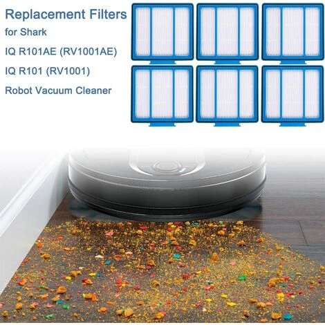 BENOBBY KIDS 6er-Pack Ersatzfilter F��r Shark IQ R101AE (RV1001AE), IQ R101 (RV1001) Roboter-Staubsauger, Mit 1 Reinigungsb��rste – Bild 4