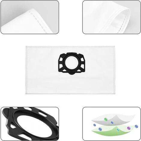 BENOBBY KIDS 12 St��ck Filtert��ten Staubsaugert��ten F��r K?rcher WD4 WD5 WD6 MV4 MV5 MV6 Staubsauger, Ersatzteile Schmutzbeseitigungsbeutel Zubeh?r-Set F��r K?rcher 2.863-006.0 – Bild 5