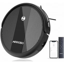 AIRROBO Staubsauger Roboter Special Pet Hair 2600Pa, 140min Autonomie, Automatische Nachfüllung, 510ml-Sammler, Steuerung Mit App/Alexa/WiFi, Für Böden, Teppiche, Leise 65dB