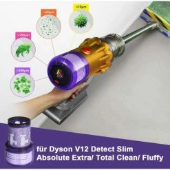 THSINDE 2er-Pack HEPA-Ersatzfilter Für Dyson V12 Detect Slim Absolute Extra/Total Clean/Fluffy Akku-Staubsauger 971517-01