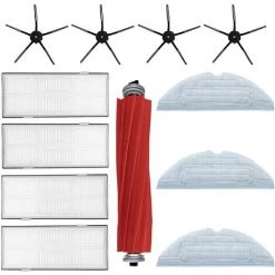 READCLY Bürstenfiltertücher Ersatzteile Zubehörset Für Xiaomi Roborock S7 T7 T7S T7 Plus T7S Plus Roboter-Staubsauger (1 Hauptbürste + 4 Seitenbürsten + 4 Filter + 3 Reinigungstücher)