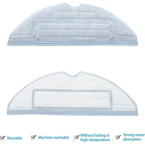 READCLY Bürstenfiltertücher Ersatzteile Zubehörset Für Xiaomi Roborock S7 T7 T7S T7 Plus T7S Plus Roboter-Staubsauger (1 Hauptbürste + 4 Seitenbürsten + 4 Filter + 3 Reinigungstücher) – Bild 5