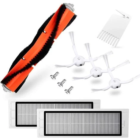 STOMO Ersatzteile Für Xiaomi Staubsauger S50 S51 S55 S5 S6 S60 S65 10-Teilig Zubehör-Kit Mit 1 Hauptbürste 3 Seitenbürste 2 HEPA Filter 1Reinigungswerkzeug 3 Schrauben – Bild 4