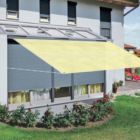 BENOBBY KIDS Sonnensegel, 4 X 1,6 M, Cremefarben, Rechteckig, Stoff, Sonnenschutz, Segel, ?berdachung, UV-Schutz, F��r Terrasse, Hinterhof, Veranda – Bild 4