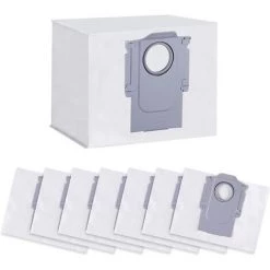 BENOBBY KIDS 8 Stück Staubbeutel Für Roborock S7 MaxV Ultra / S7 Pro Ultra / Q7+ / Q7 Max+ / Q5+ Staubsauger Absaugstation, 3L Großer Kapazität Einweg Ersatzbeutel Zubehörset Staubsaugerbeutel Ersatzteile