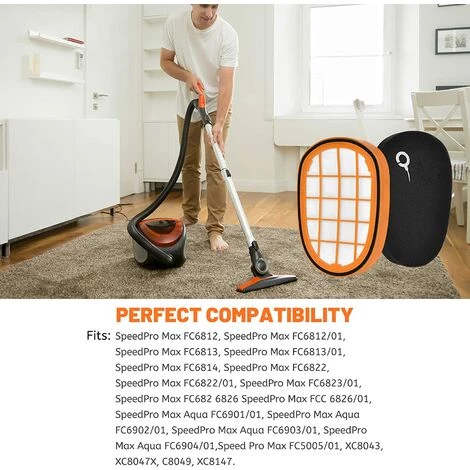 BENOBBY KIDS 4 PCS Filter F��r Philips SpeedPro Max Aqua Akku Staubsauger Geeignet F��r Philips Staubsauger FC6822/6823/6827/6904/6906/6908 Zubeh?r Filterelement Zubeh?r – Bild 2